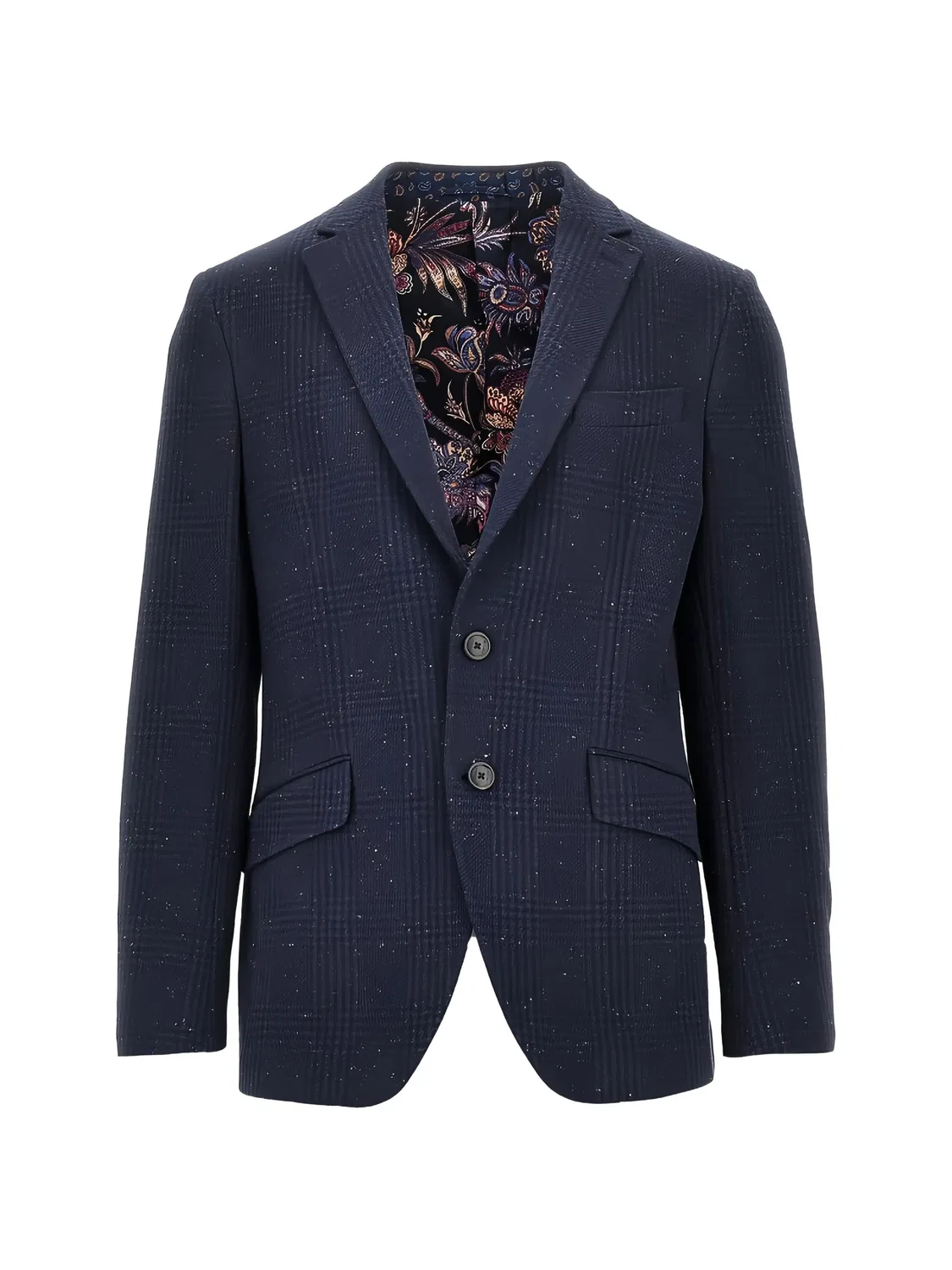 Однобортный пиджак в синюю клетку ETRO, синий