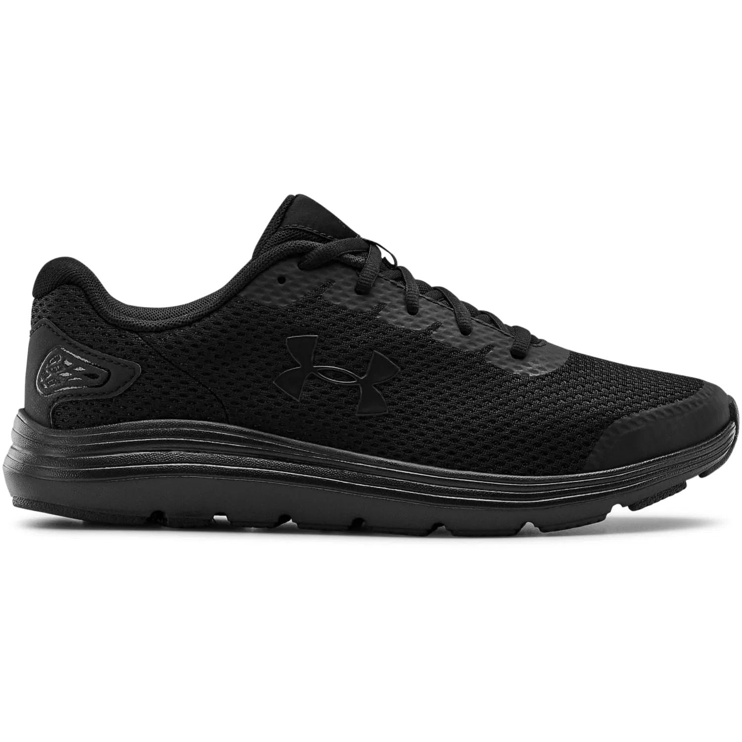 Детские беговые кроссовки для мальчиков с сетчатым верхом Pre School Surge 2 Under Armour, Black