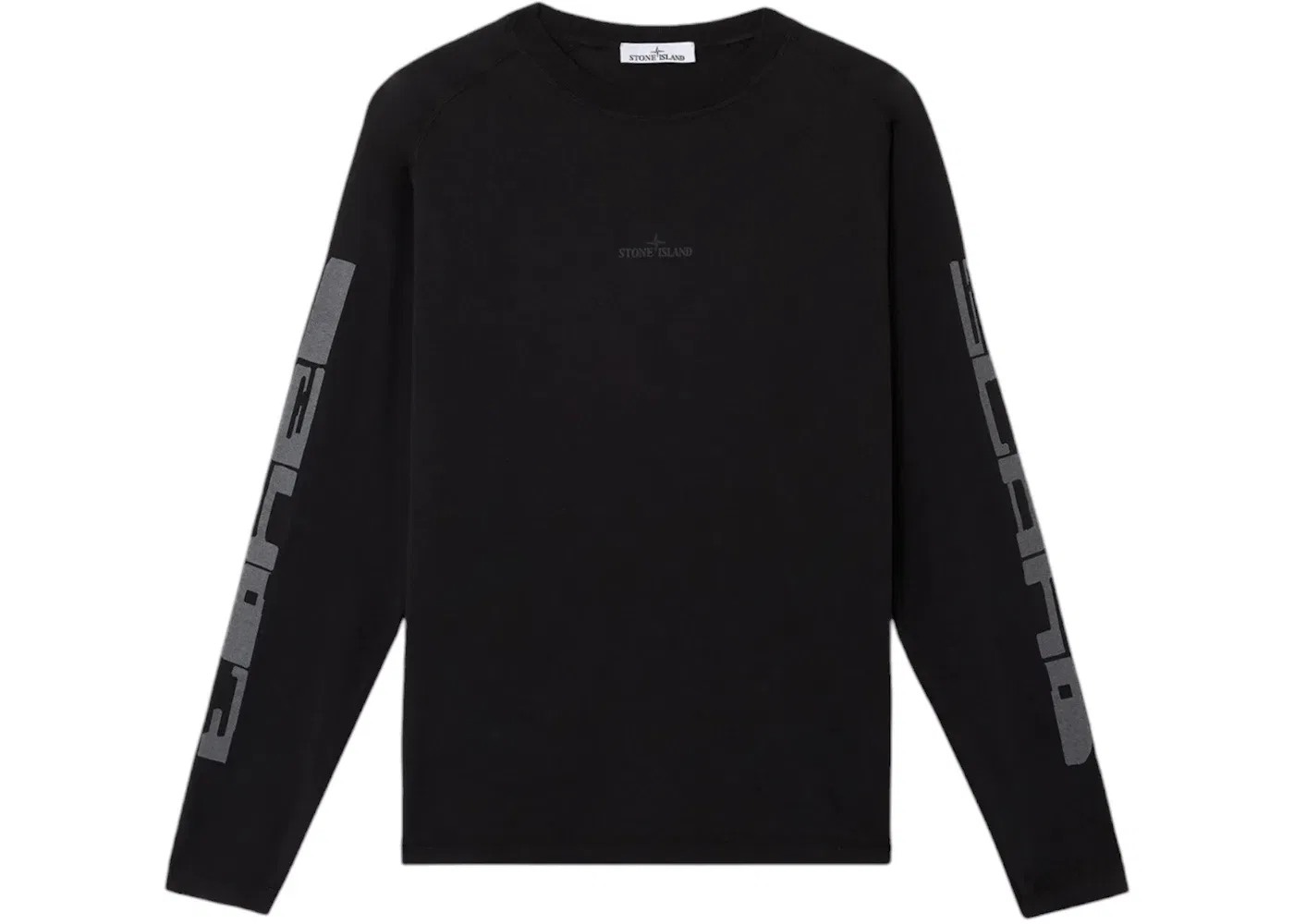 Мужская футболка с длинным рукавом Stone Island Reflective Institutional Three Longsleeve, Black