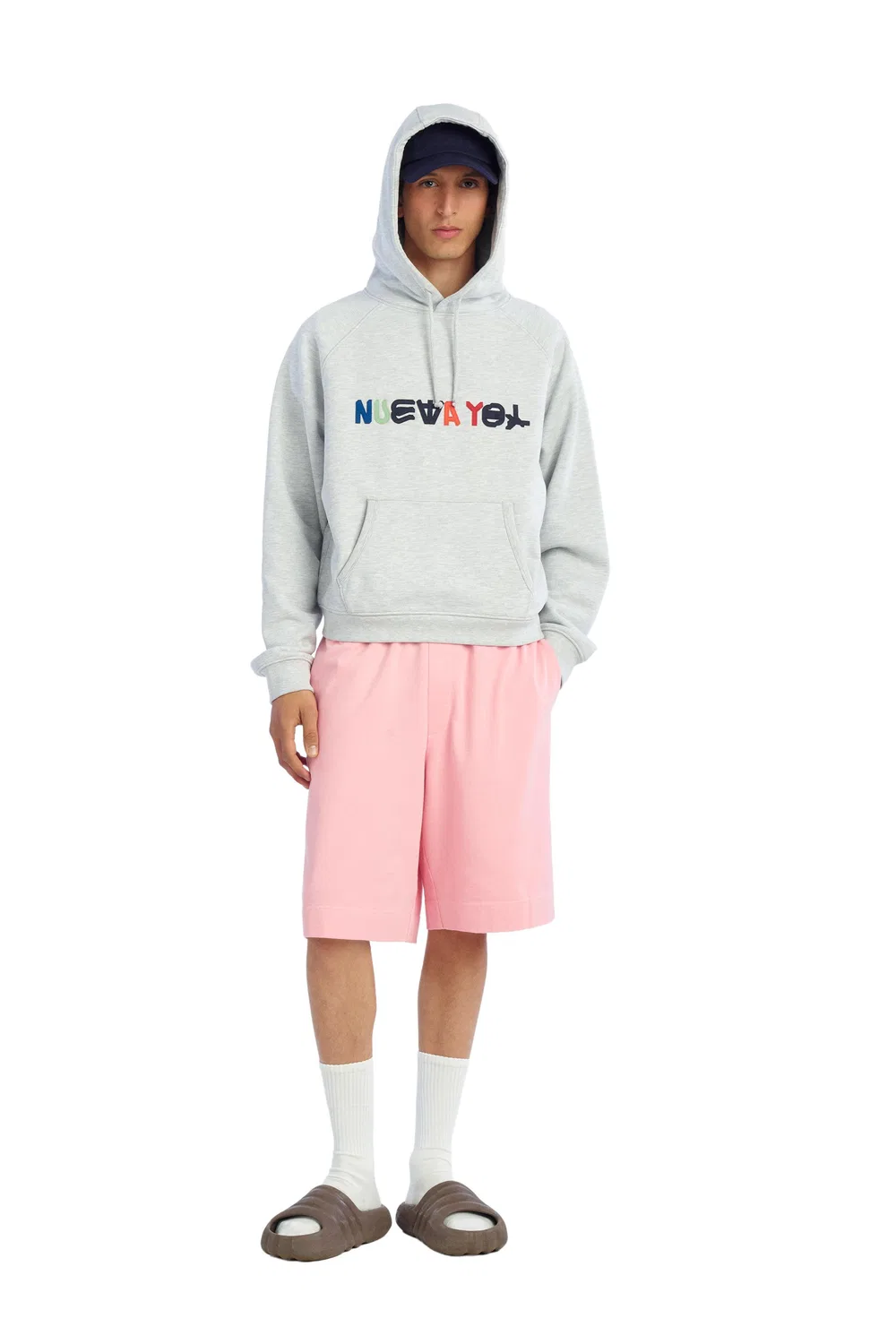 Худи с нашивками New Yol ZARA, Grey Marl