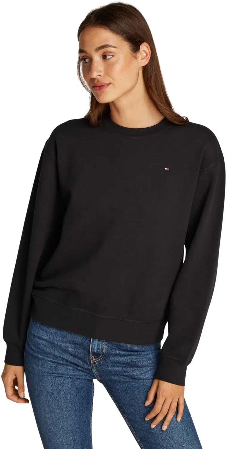 Женский свитшот с круглым вырезом Tommy Hilfiger, Black (Black)