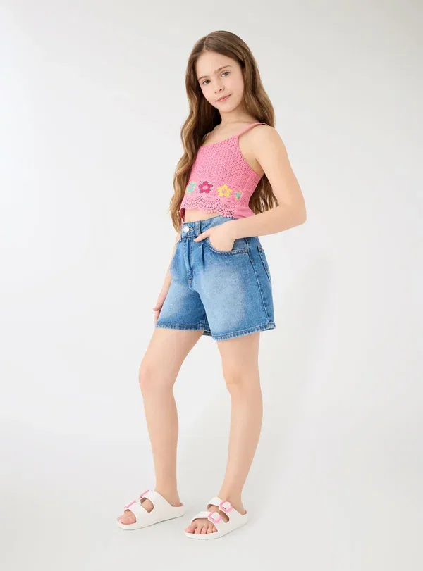 Топ кружевной Unita Terranova, Fuchsia, фуксия