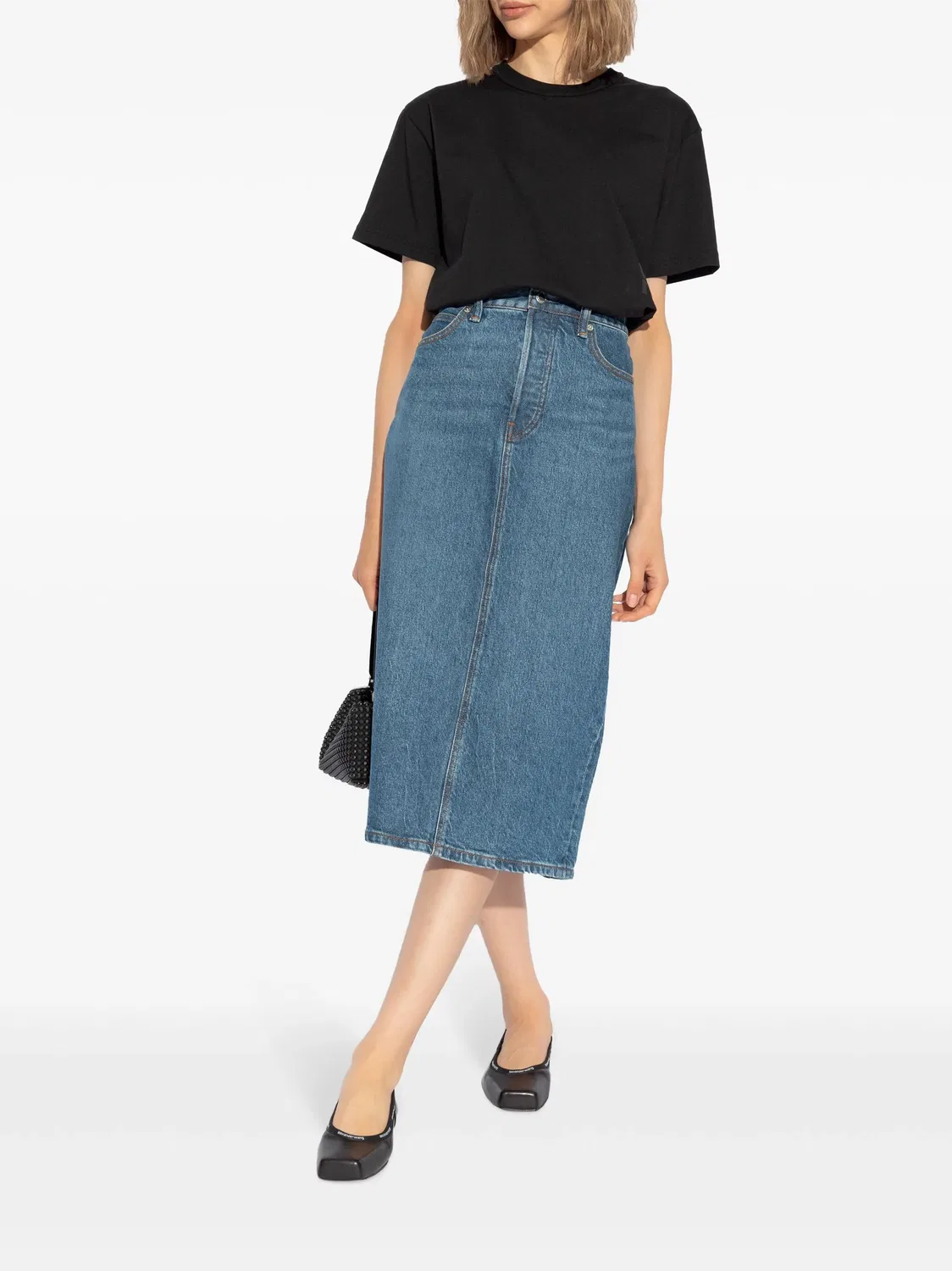 Футболка с логотипом из хлопка Alexander Wang, черный — фото 4