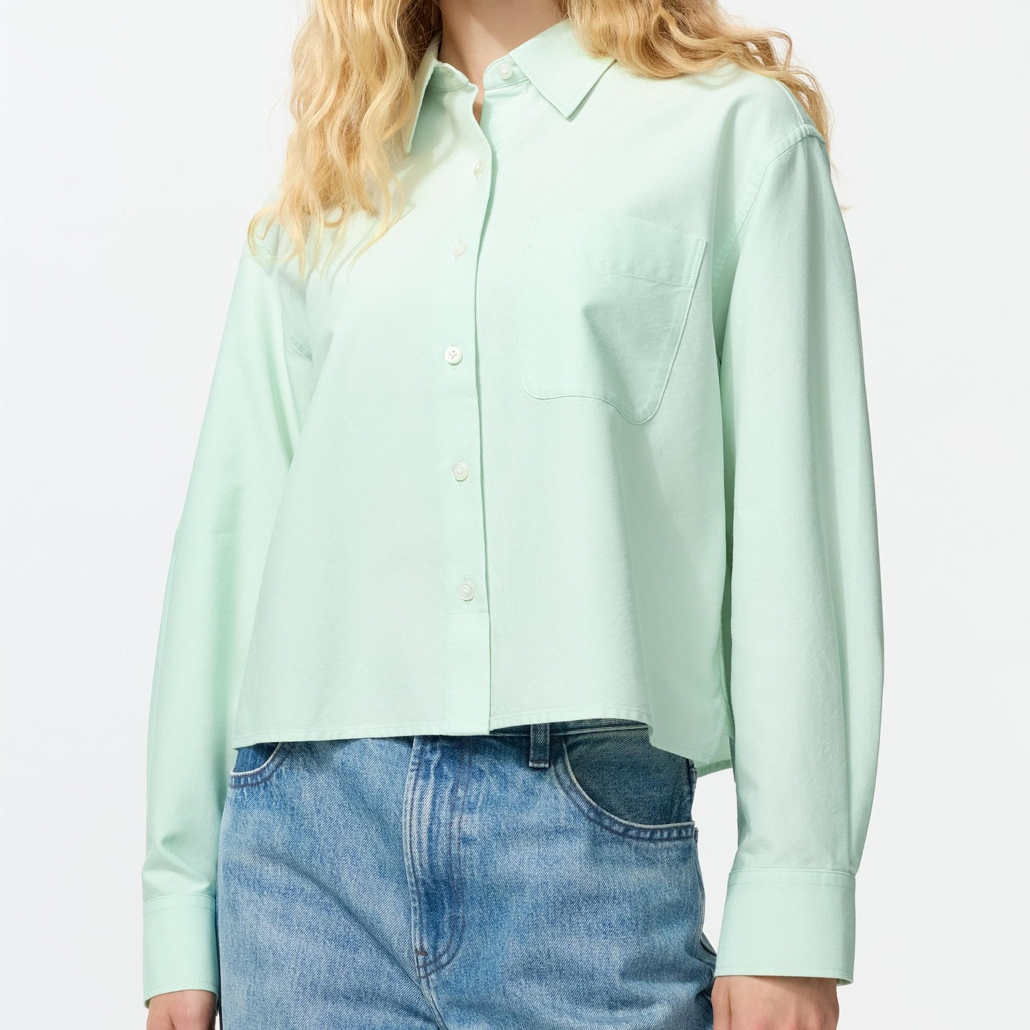 

Рубашка Uniqlo Oxford, светло-зеленый