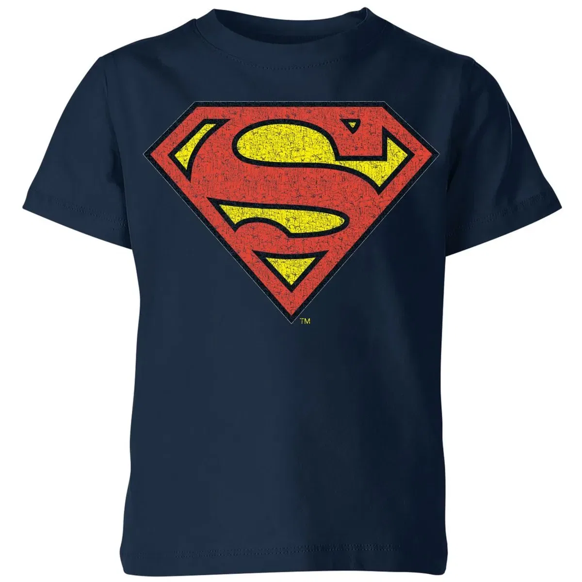Детская футболка Superman Crackle Logo Zavvi, Navy — фото 2