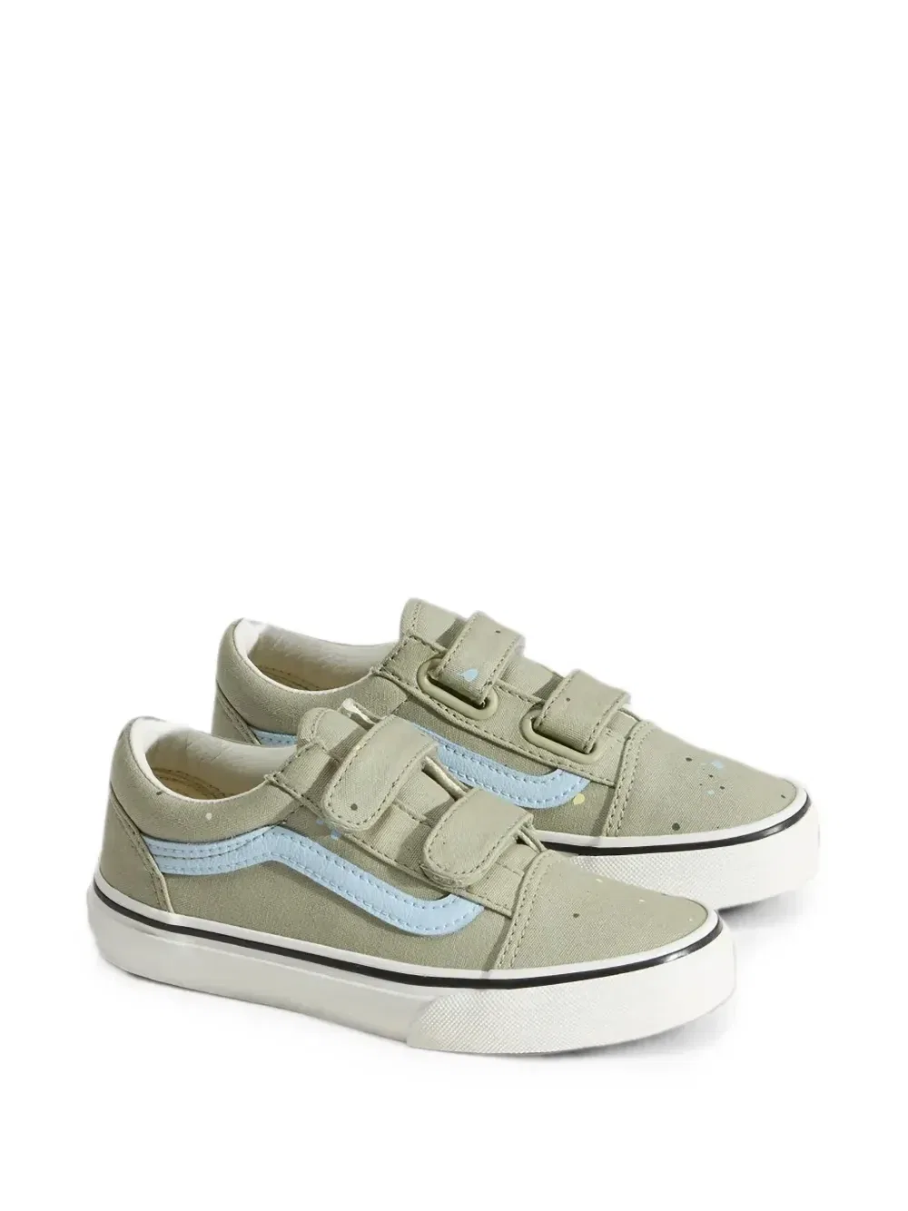 Кроссовки Old Skool с липучками Vans Kids, зеленый — фото 2