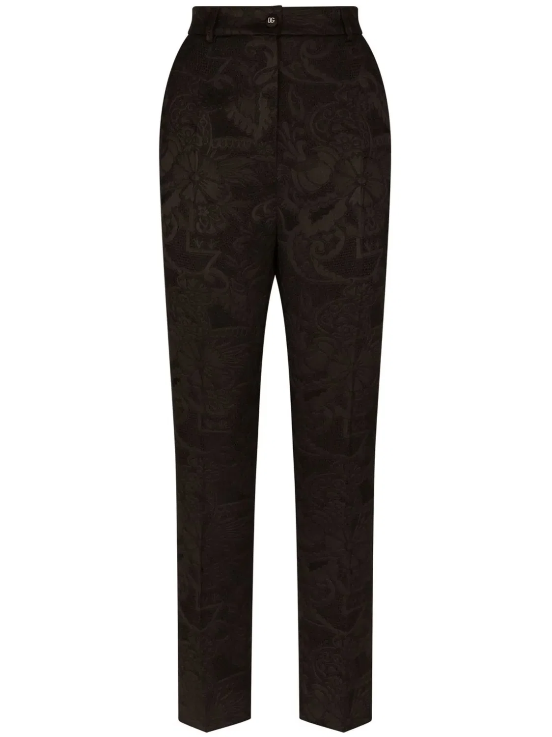 Dolce & Gabbana Флоральные жаккардовые брюки с tapered-ногами