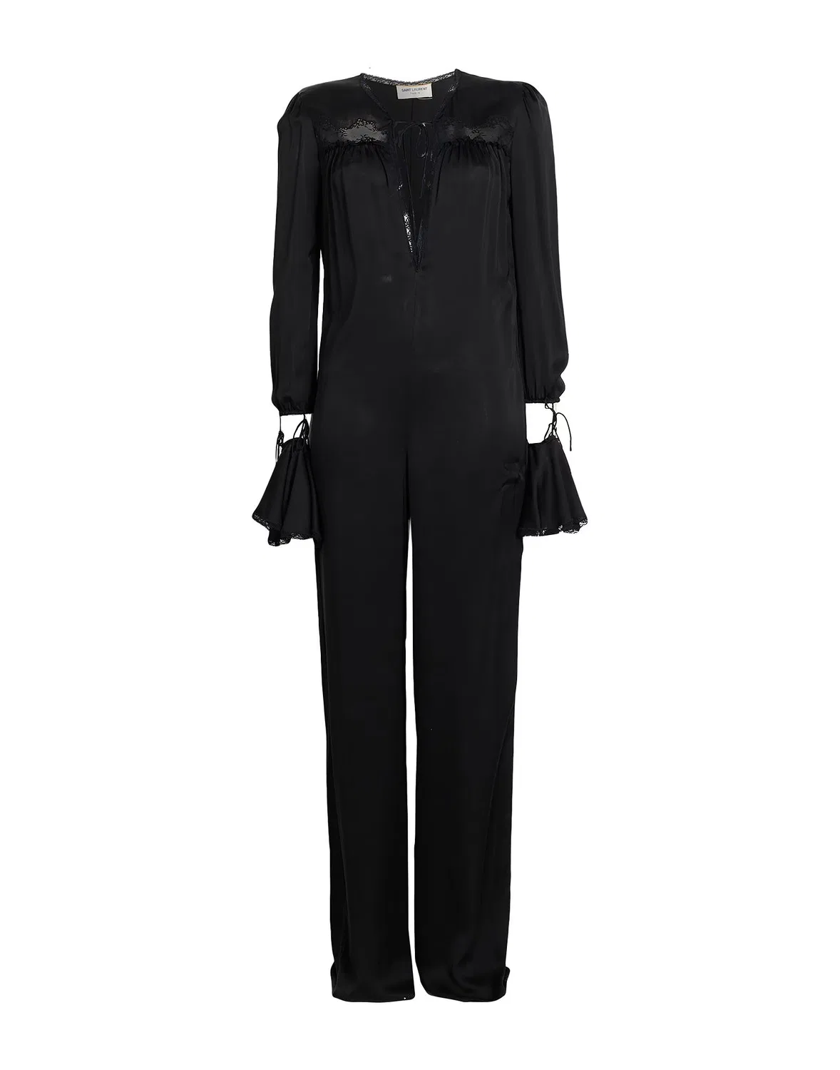 Женский комбинезон с длинным рукавом Saint Laurent, черный