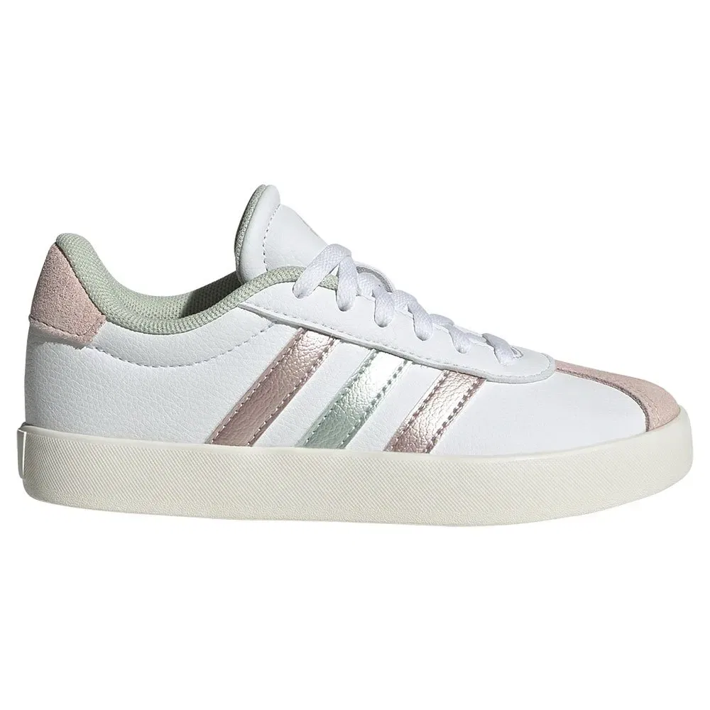 Детские кроссовки для девочек с липучкой VL Court 3.0 Adidas, White