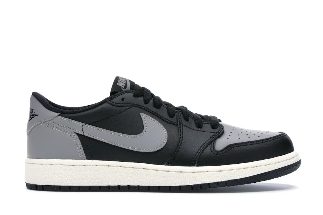 Детские кроссовки Lifestyle Jordan 1 Retro Low Jordan, Black/Medium Grey-Sail
