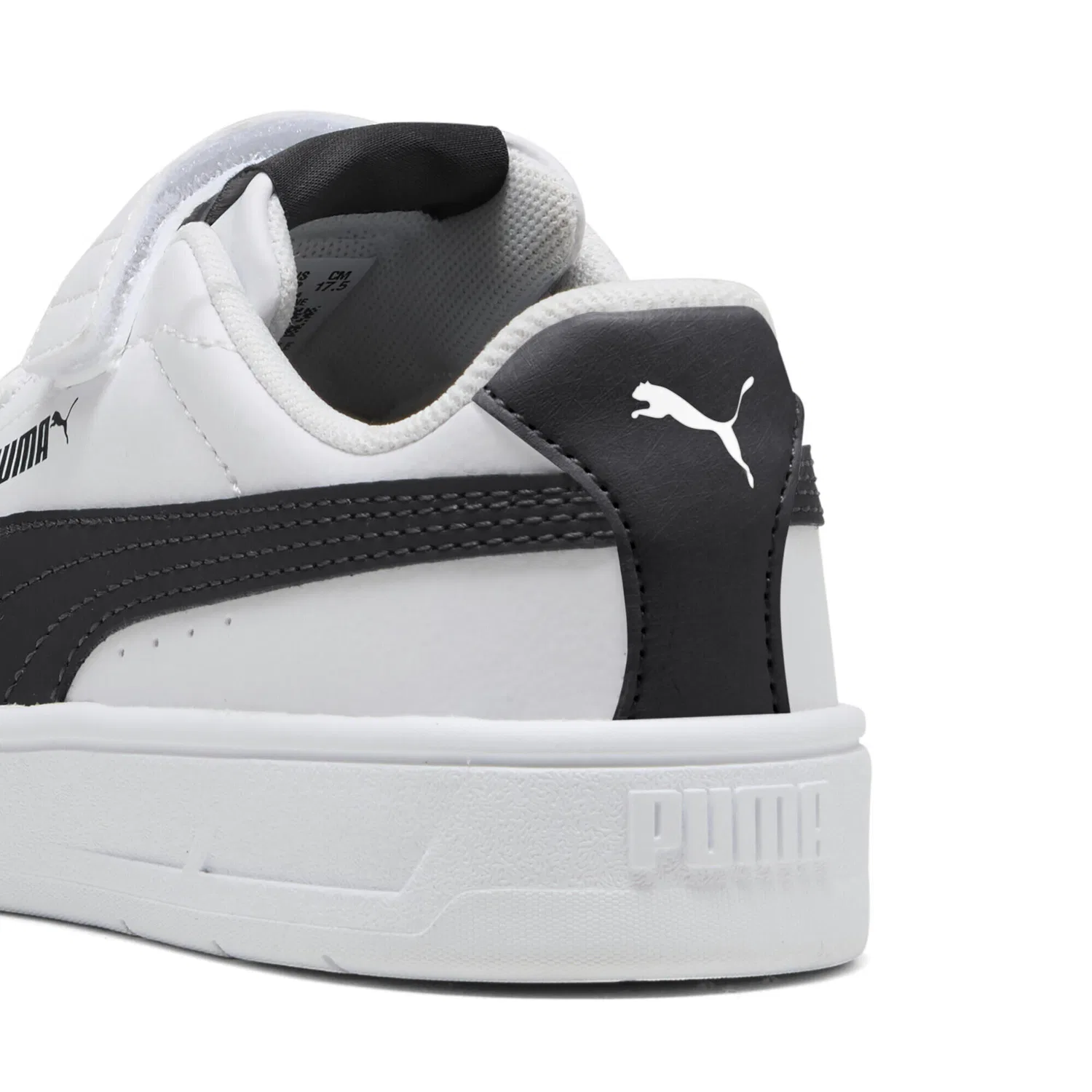 Детские кроссовки с закрытой пяткой Court Classic Clean Puma, Weiss Schwarz — фото 2
