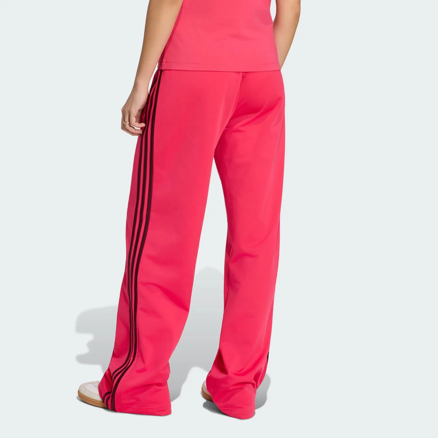 Женские спортивные брюки свободного кроя Firebird Adidas Originals, розовый/темно-бордовый — фото 2