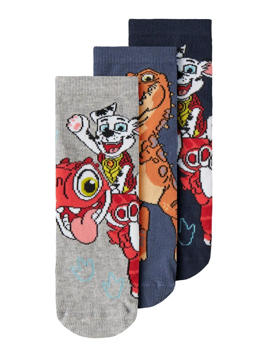 Носки NAME IT 'NMMJannick Paw' в цветах: ночной синий, темно-синий, пятнистый серый