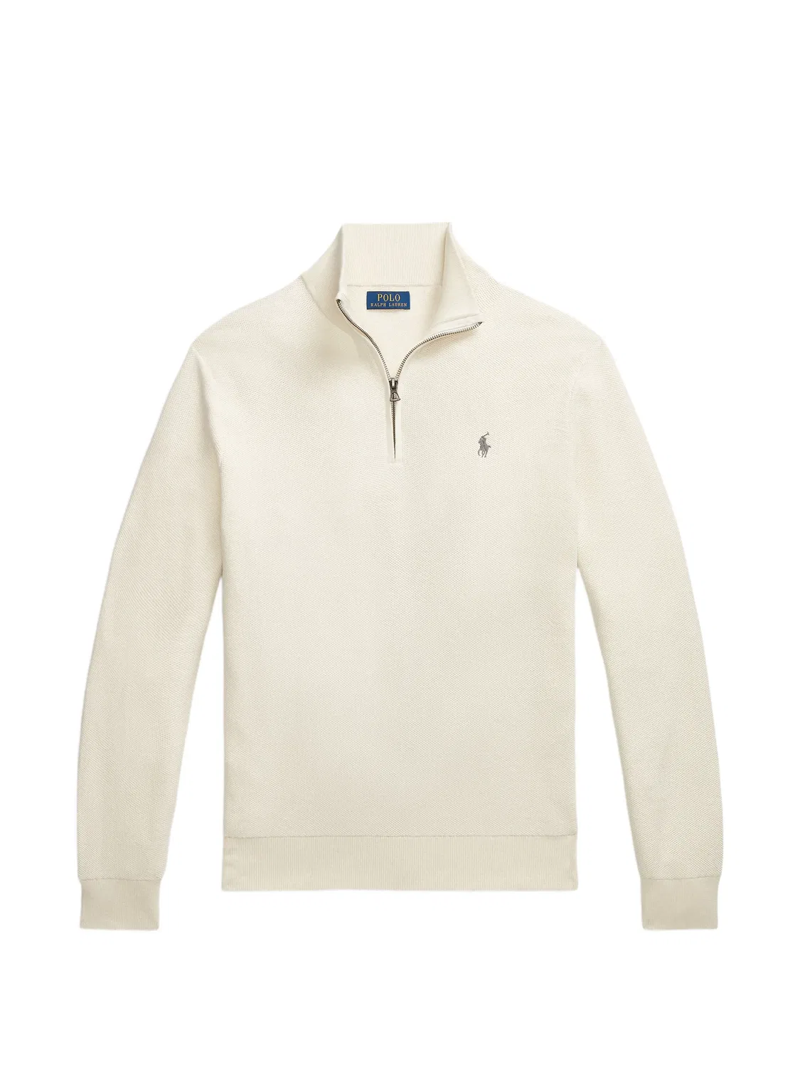 Хлопковый джемпер на молнии Polo Ralph Lauren, нейтральные