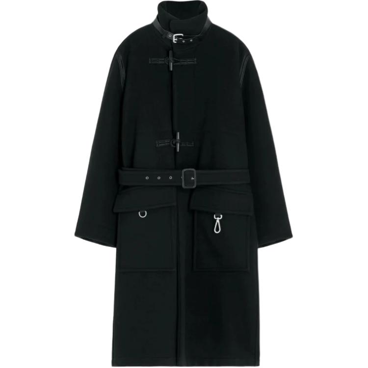 

Пальто с поясом и застежкой-перекидкой Lemaire, черный