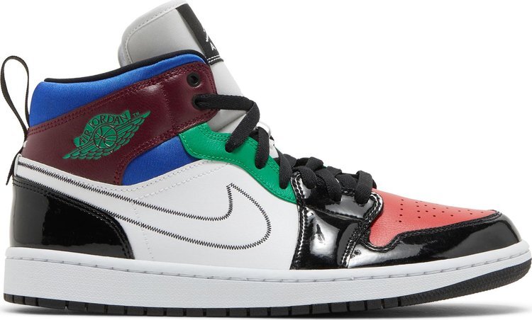 

Кроссовки Wmns Air Jordan 1 Mid SE Multi-Color, разноцветный