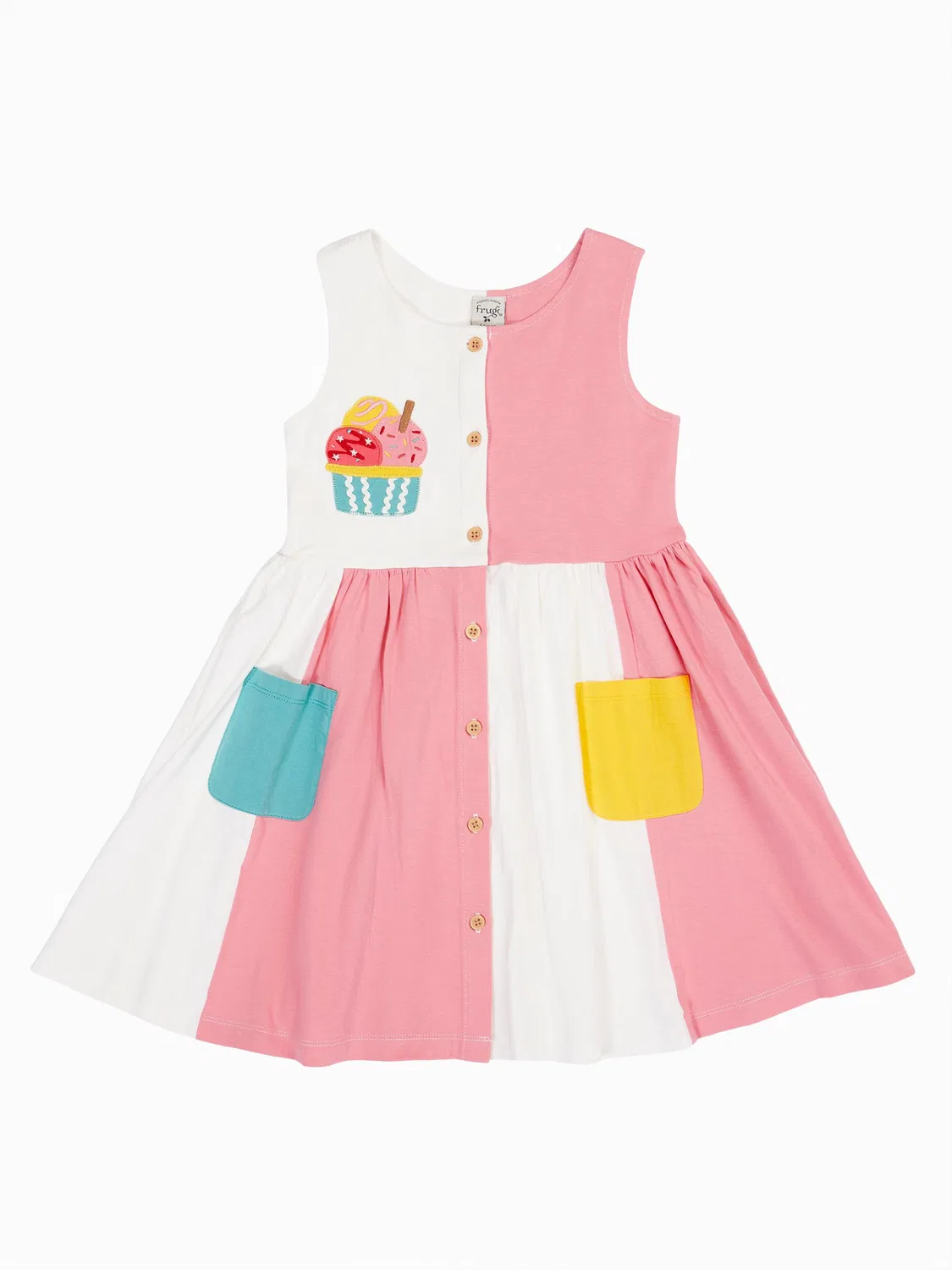 Платье с панелями Hotchpotch Frugi, розовый