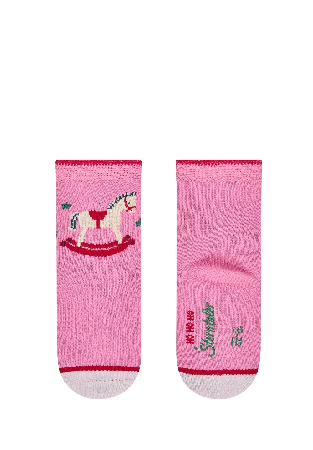 Socken 2er Pack weihnachtskugeln und schaukelpferd mit bündchen унисекс - носки Sterntaler, Ecru — фото 4