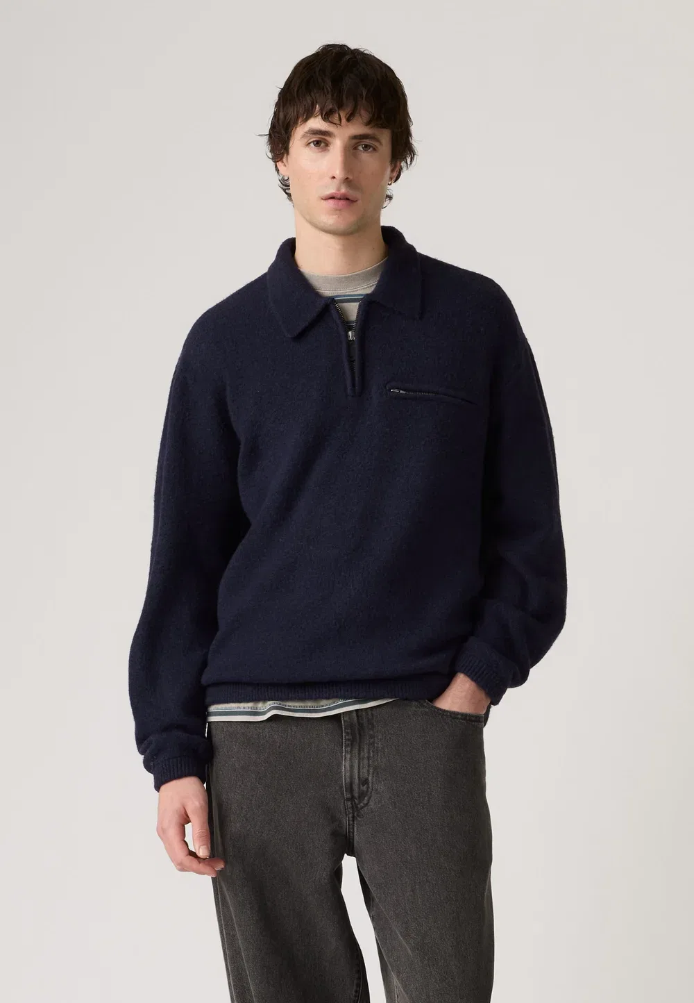 Свитер Boulder с воротником и застежкой-молнией до середины груди Levi'S, Navy — фото 2