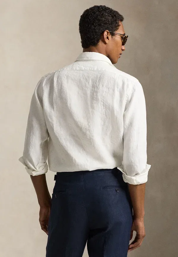 Рубашка из льна Polo Ralph Lauren, белый — фото 3