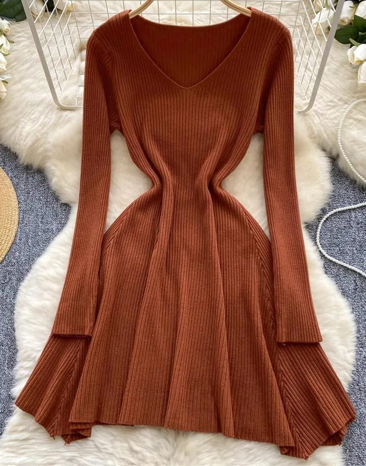 Женское вязаное платье-футляр с запахом Twisted Knit, Gray — фото 3
