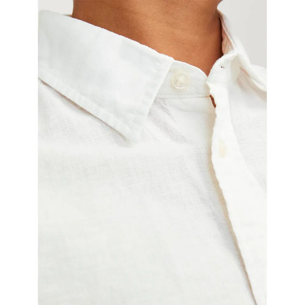Рубашка с длинным рукавом Elinen Blend Jack & Jones, белый — фото 3