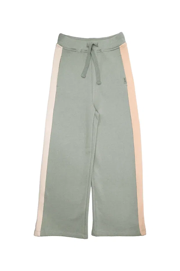 Детский спортивный костюм с капюшоном Organic Cotton Double Color Hooded Green Winter Girl's Tracksuit Set Ozmoz By Mukadder Özden, Green — фото 3