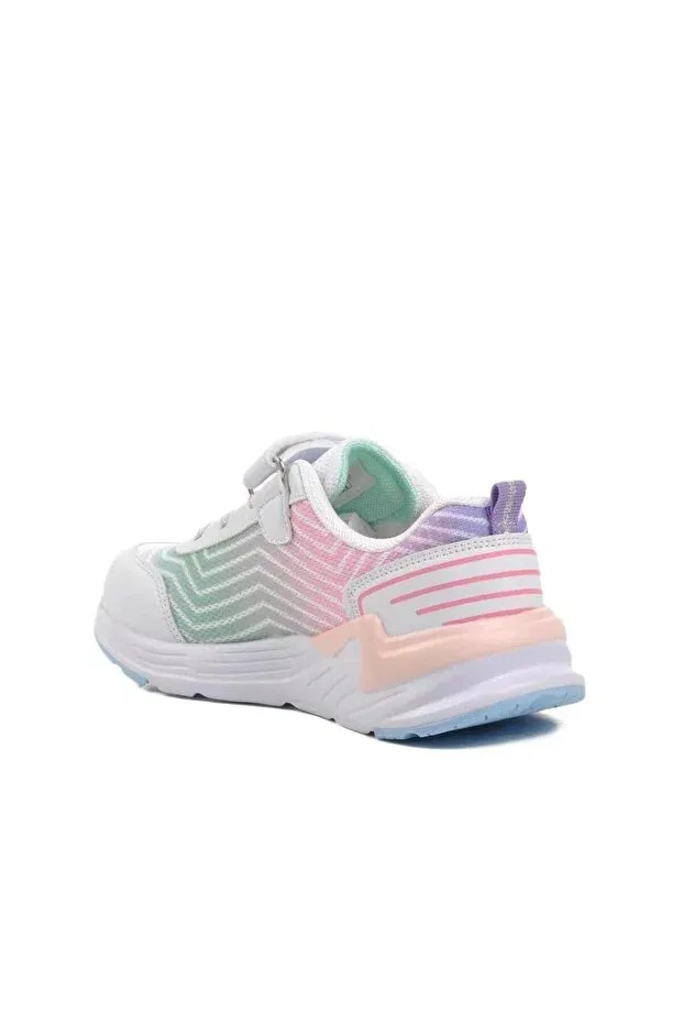 Детские кроссовки для девочек цветные Pepino, White Pink — фото 4