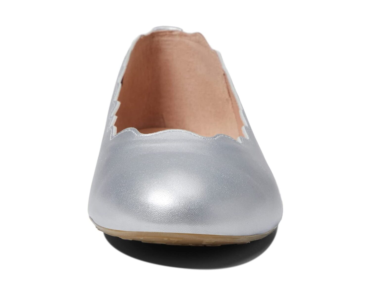 Туфли на плоской подошве Jigsaw French Sole, серебряный металлик — фото 4