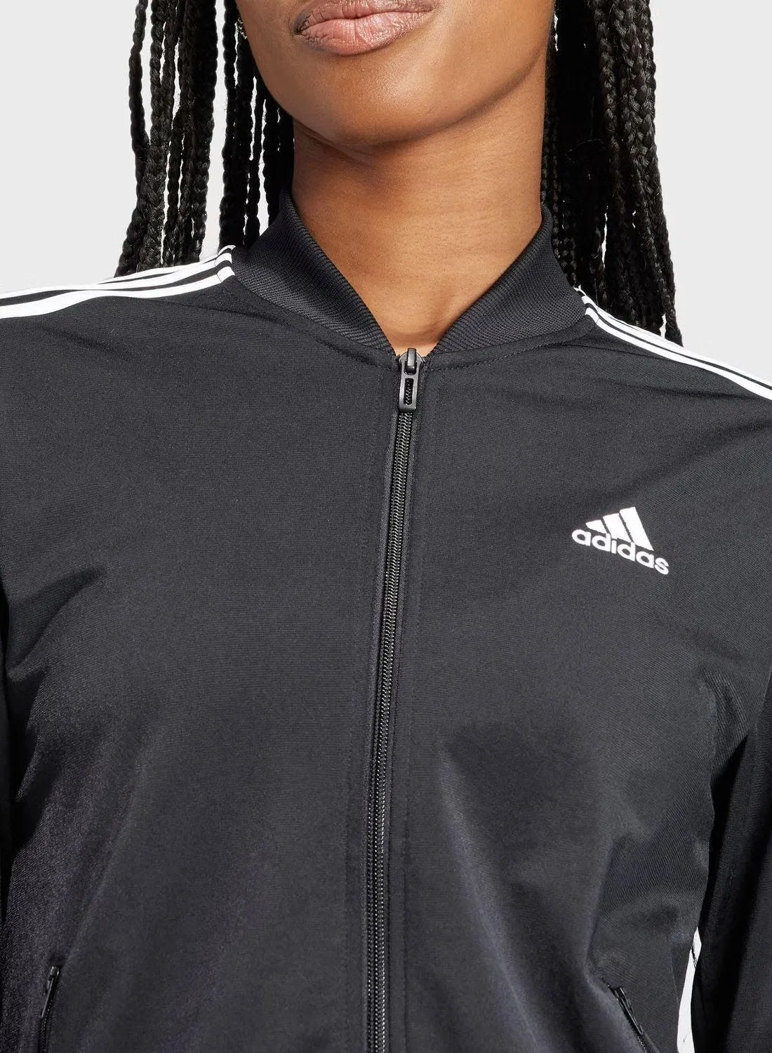 Спортивный костюм с лампасами Essentials 3-stripes Adidas, черный — фото 4