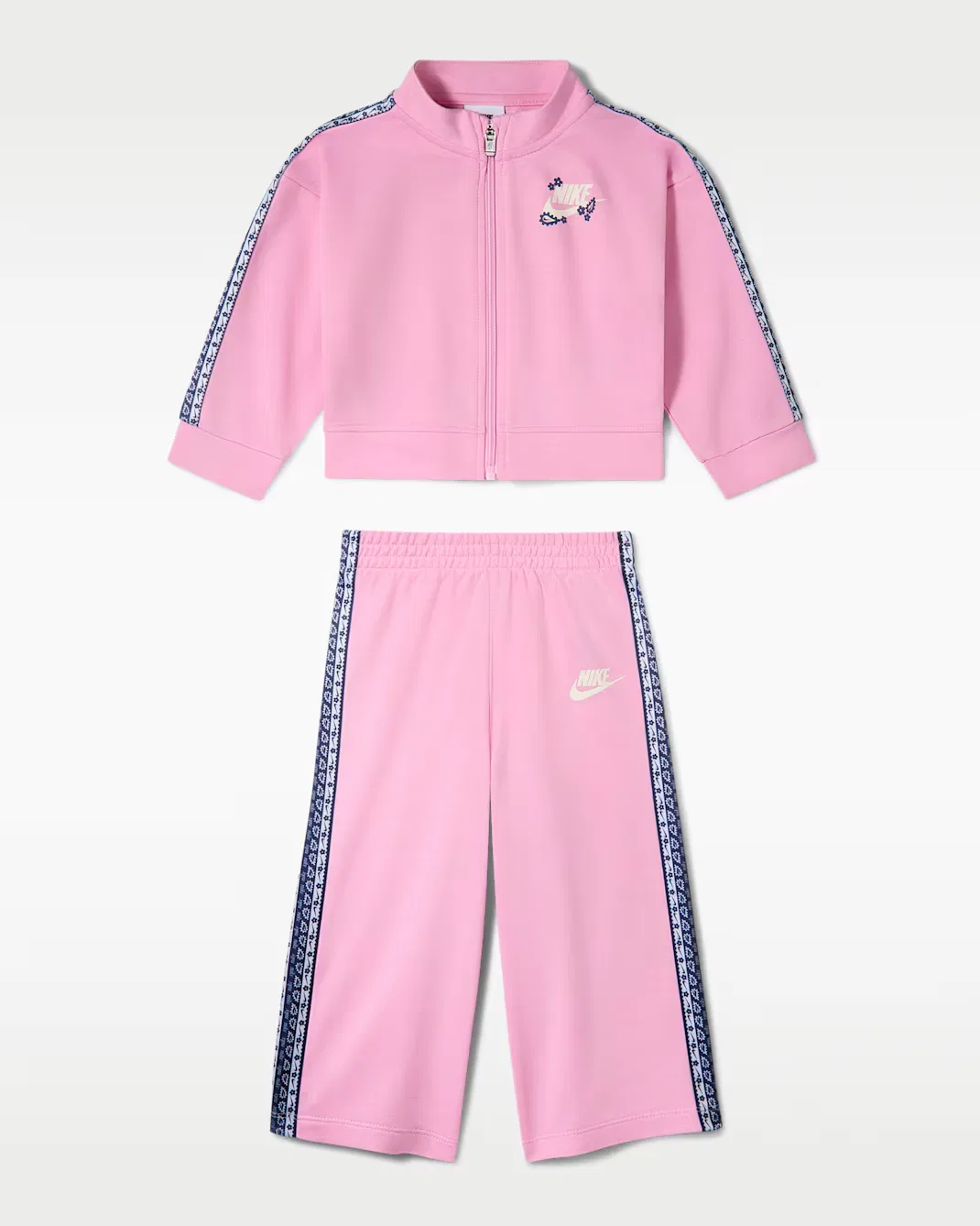Детский (12-24 месяца) комплект беговых дорожек из 2 предметов Nike Retro Remix, Pink Rise