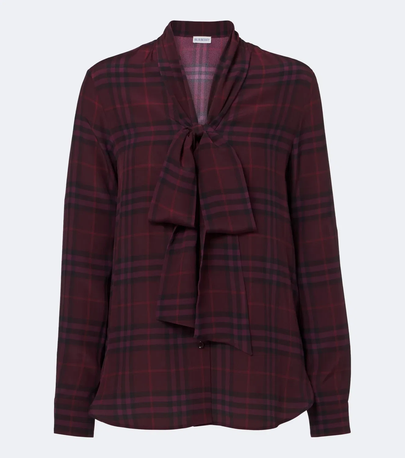 Блузка из шелка с принтом Rhiannon Burberry, фиолетовый