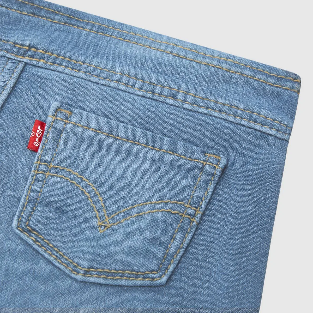 Джинсы Dobby с широкими штанинами для малышей 2T-4T Levi's, Drew Me In - Medium Wash — фото 4