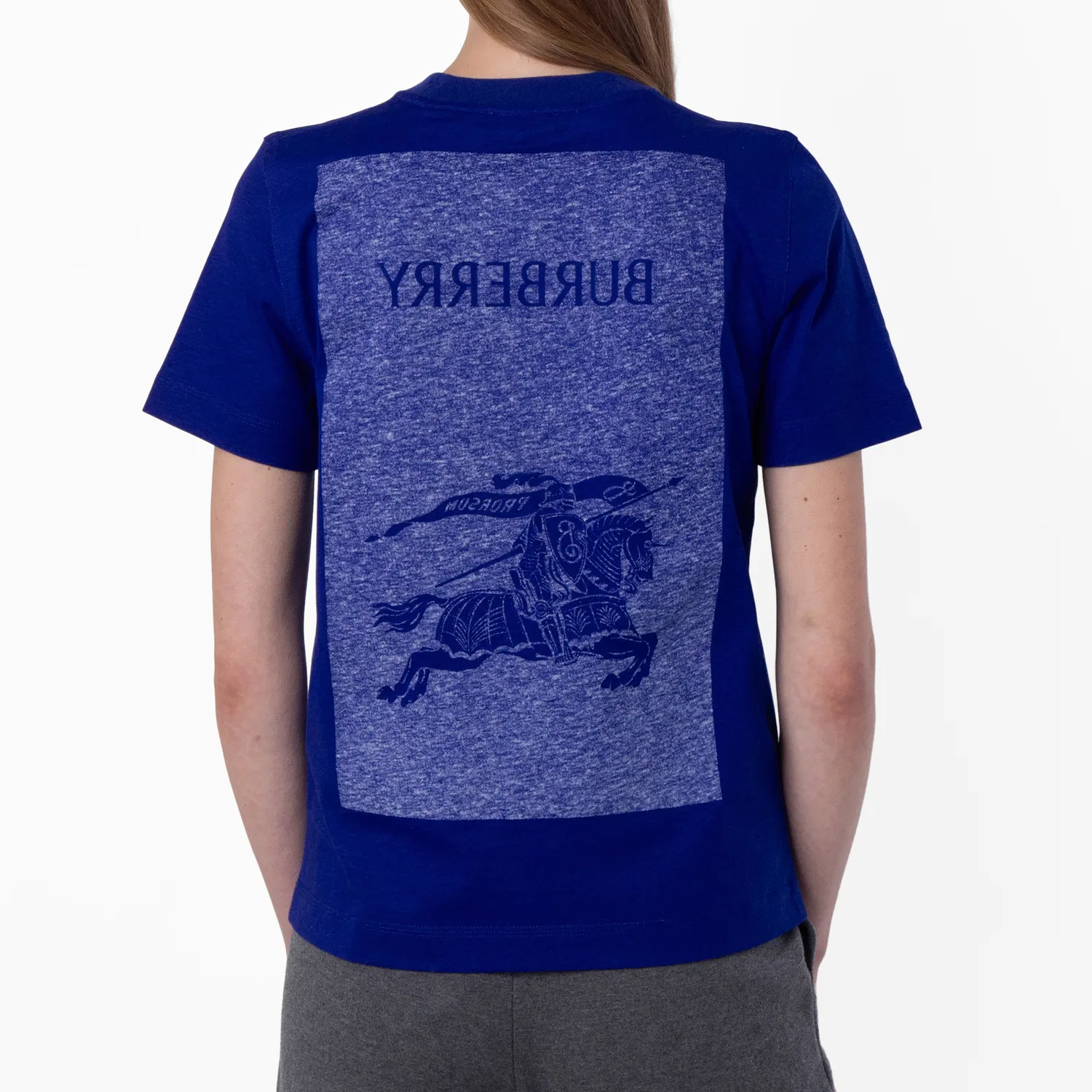 Футболка хлопковая с принтом Equestrian Night Print Cotton T-Shirt Burberry, Knight