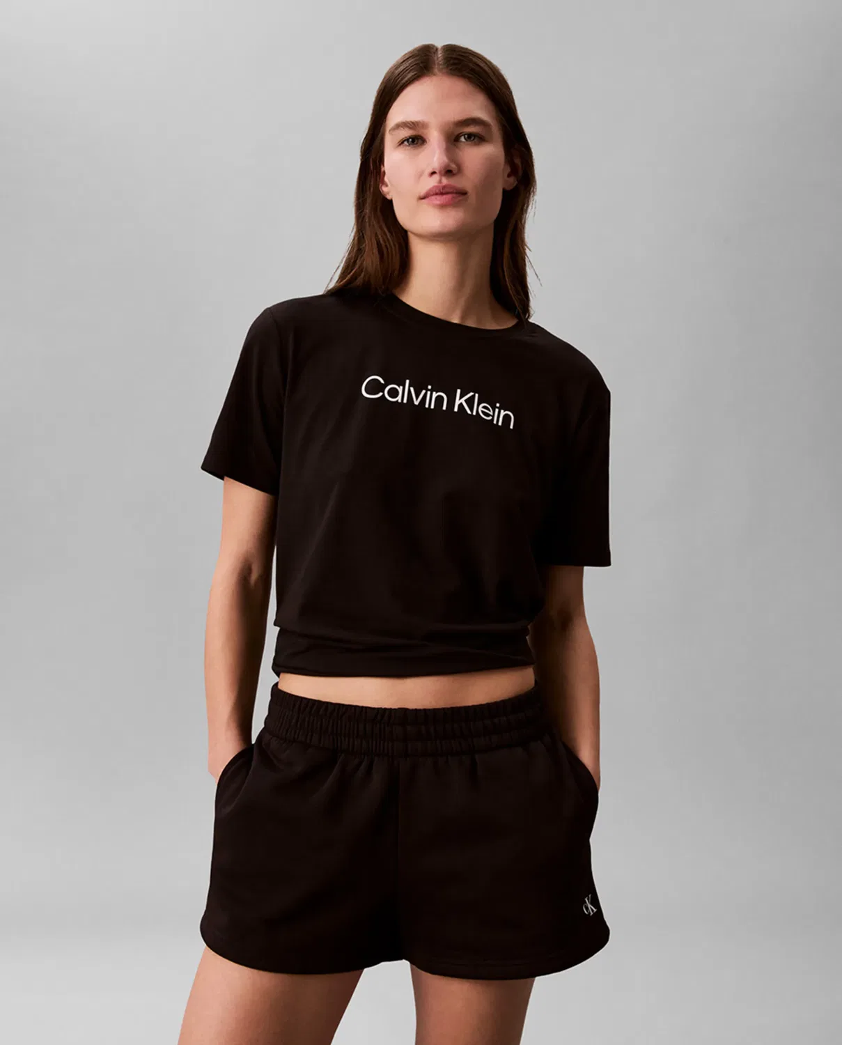 Женская футболка с коротким рукавом хлопковая Calvin Klein, Negro
