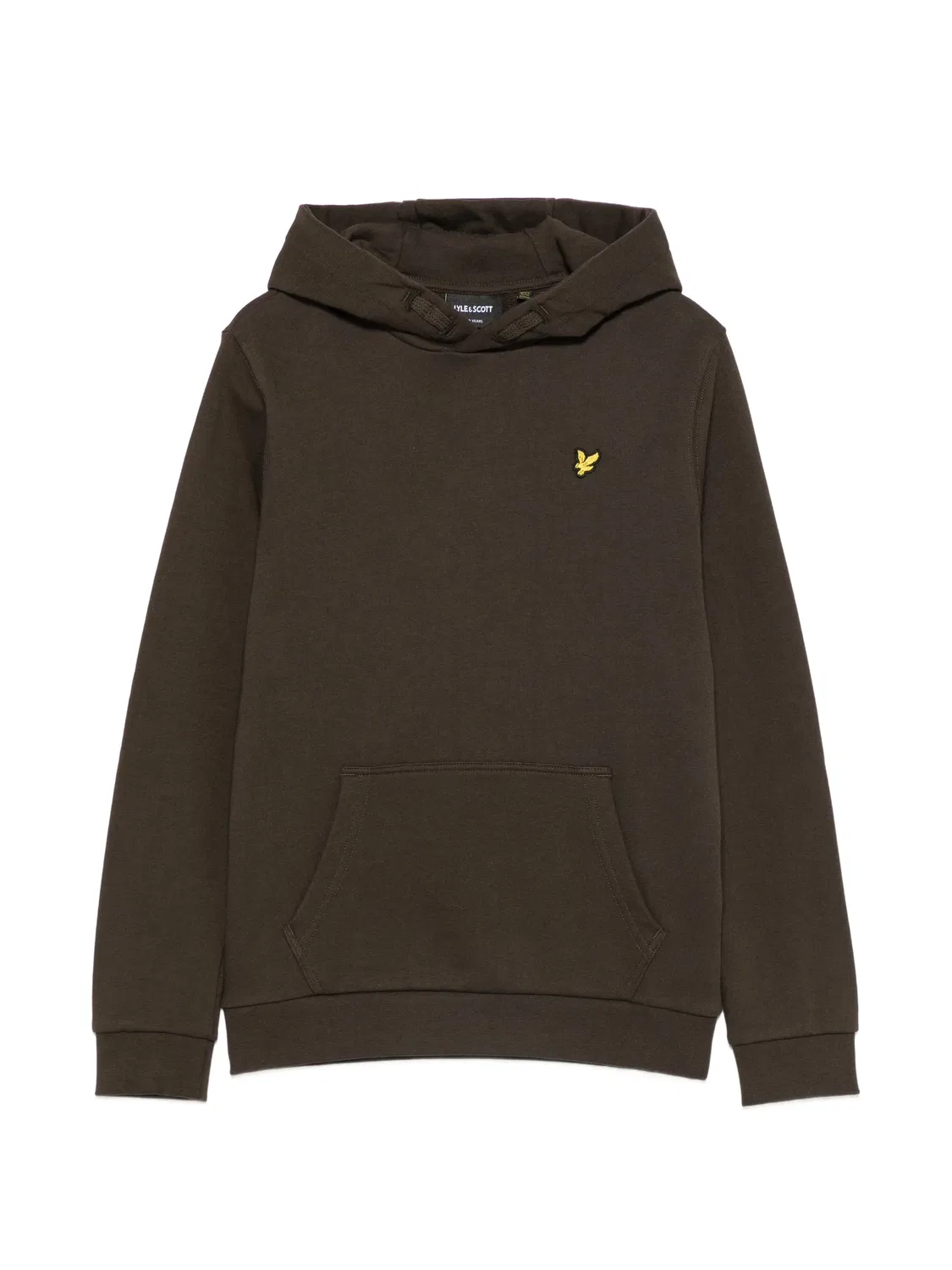 Худи с карманом-кенгуру коричневое Lyle & Scott, коричневый