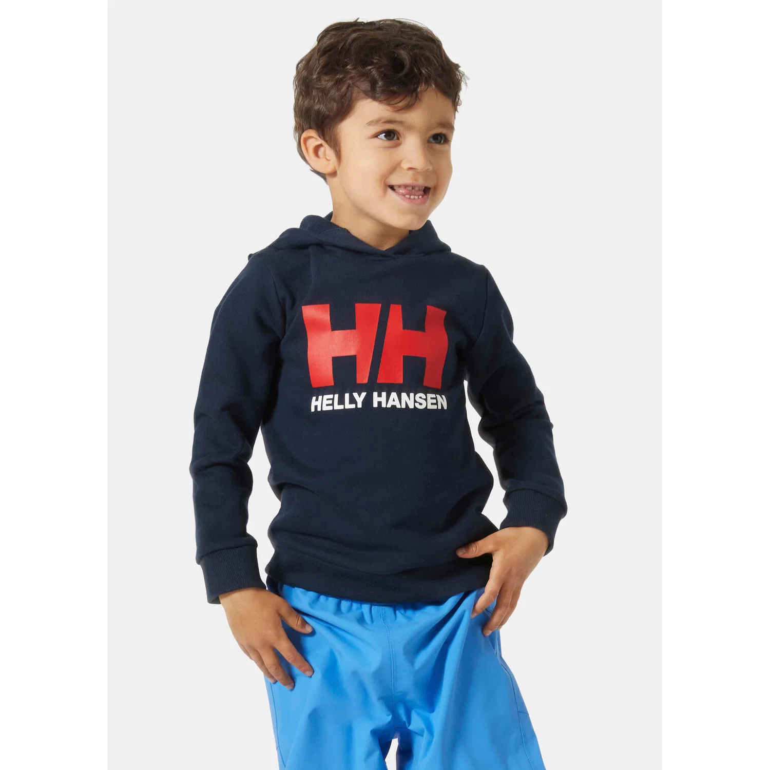 Детское худи с логотипом Helly Hansen, Цвет Navyblau Mitternachtsindigo — фото 2