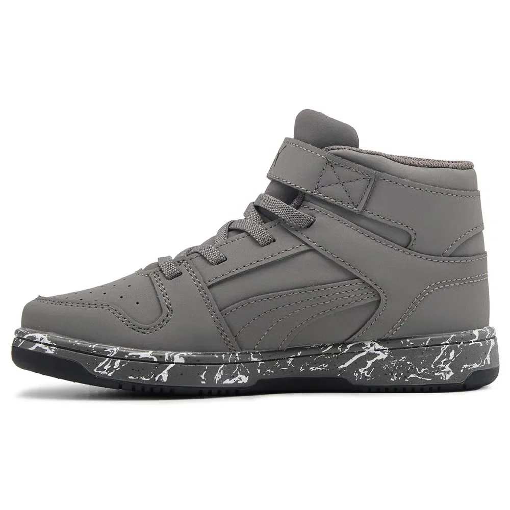 Детские высокие кроссовки Rebound Layup Puma, Grey/Nubuck — фото 3