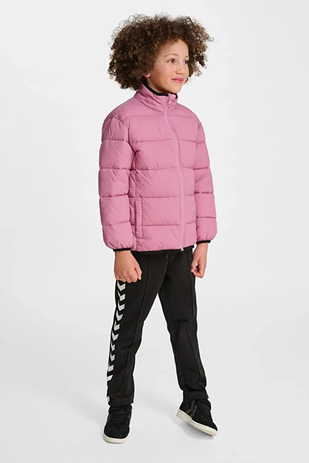Детское пальто для девочек легкое утепленное с принтом Bomber Hummel, Pink — фото 2