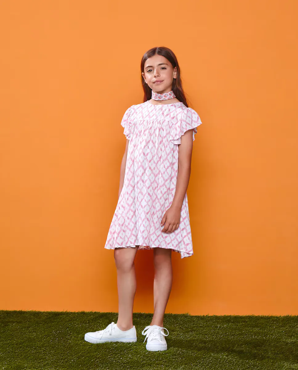 

Платье для девочки с короткими рукавами Kids El Corte Inglés, розовый