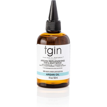 

Tgin Argan Восстанавливающая сыворотка для волос и тела для натуральных волос 4 унции Thank God It's Natural