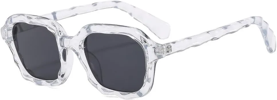 

Женские солнцезащитные очки квадратной формы 2027 года, защита от УФ-излучения UV400, винтажные солнцезащитные очки цвета «синий чай» для мужчин MTZJH, Transparency