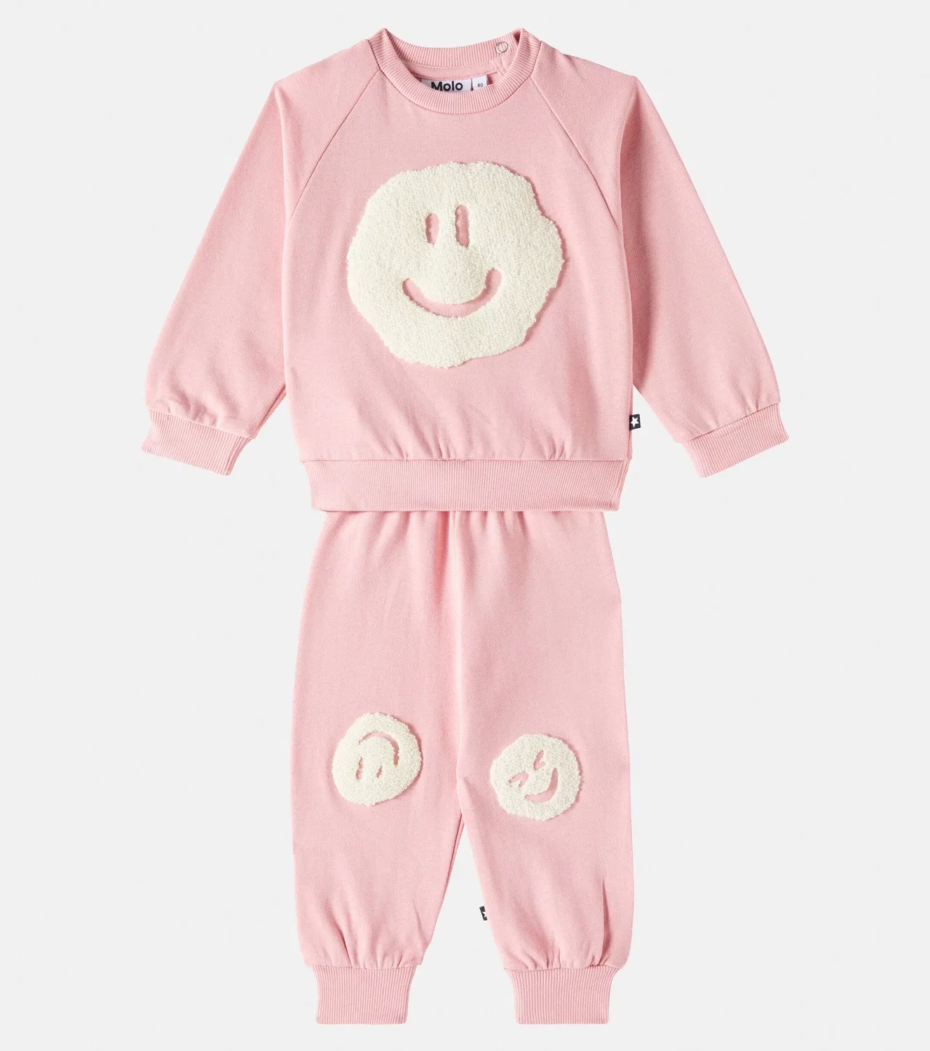 Комплект из толстовки и спортивных брюк Baby Disc Molo, розовый — фото 2