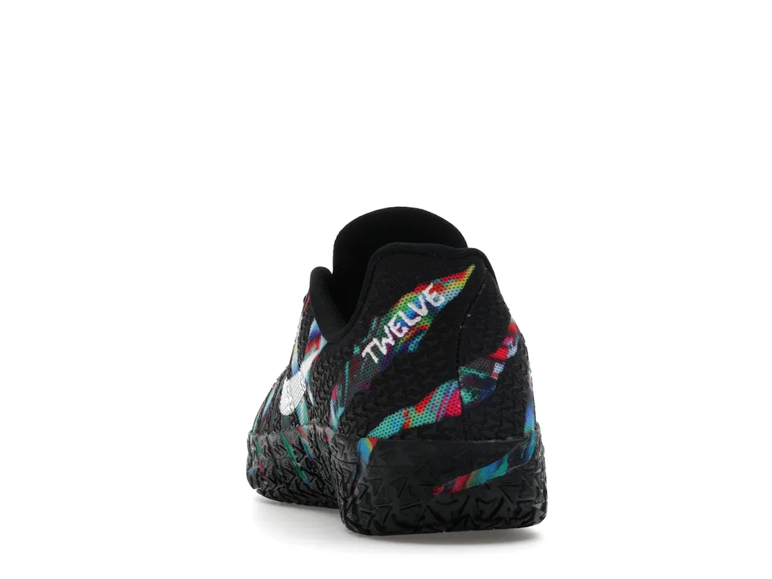 Детские кроссовки для мальчиков с низким профилем Nike Ja 3, Black/White/Bright Crimson/Cobalt Bliss — фото 4