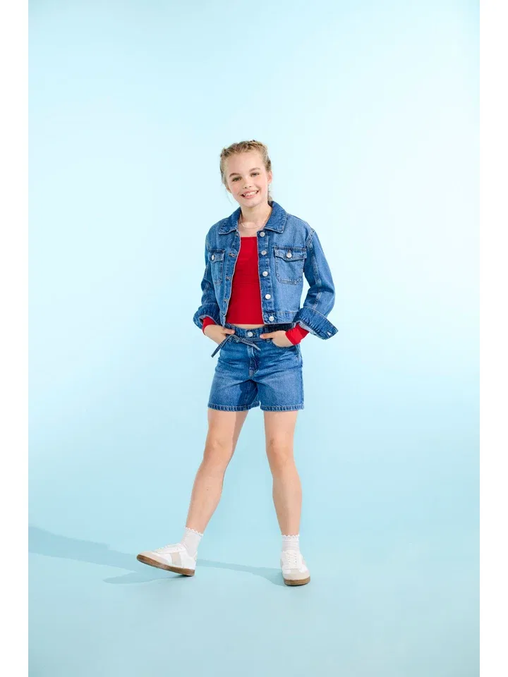Шорты джинсовые с принтом Gianna Kids Only, синий