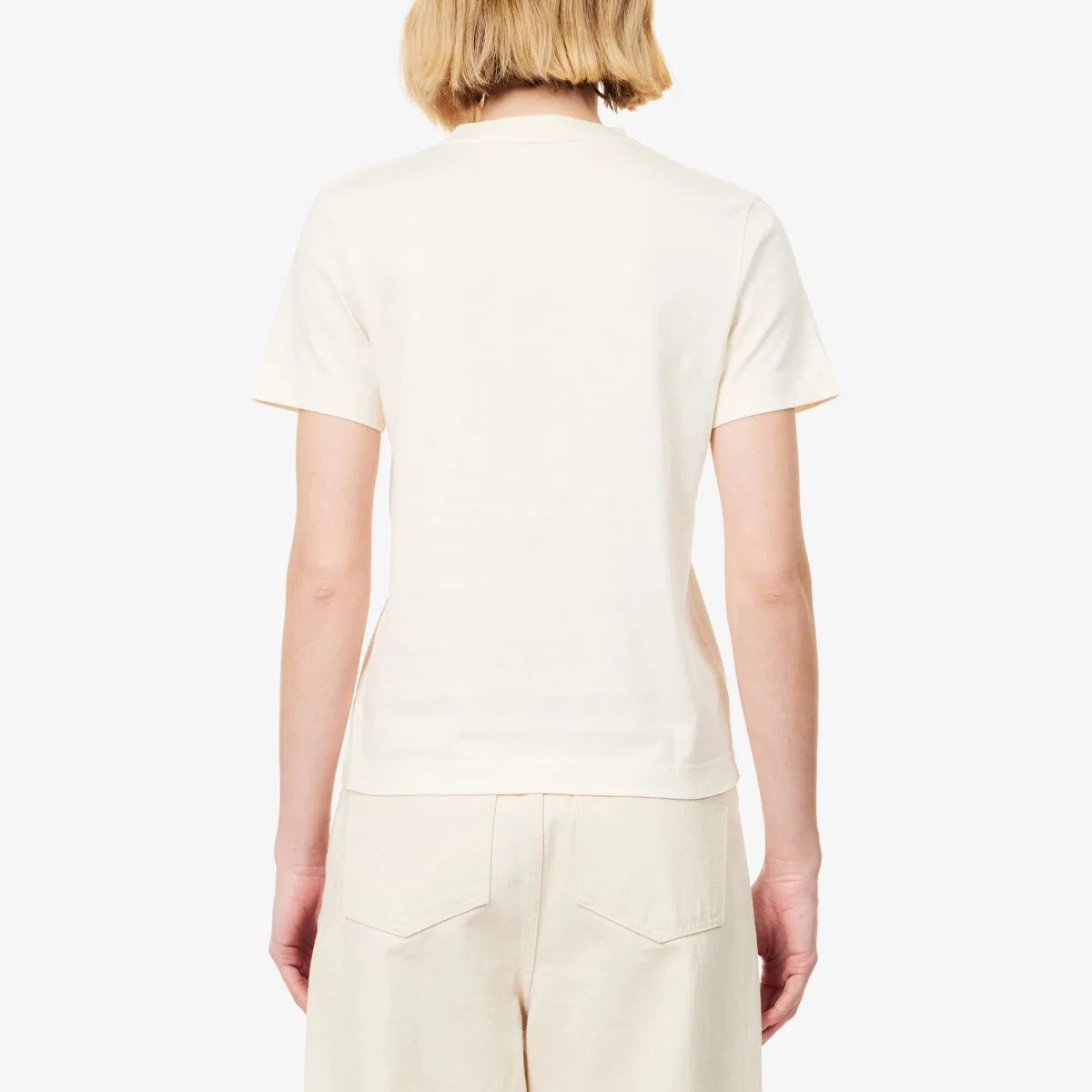 Футболка с логотипом из грогрена, хлопковая трикотажная футболка Jacquemus, светло-бежевый — фото 4