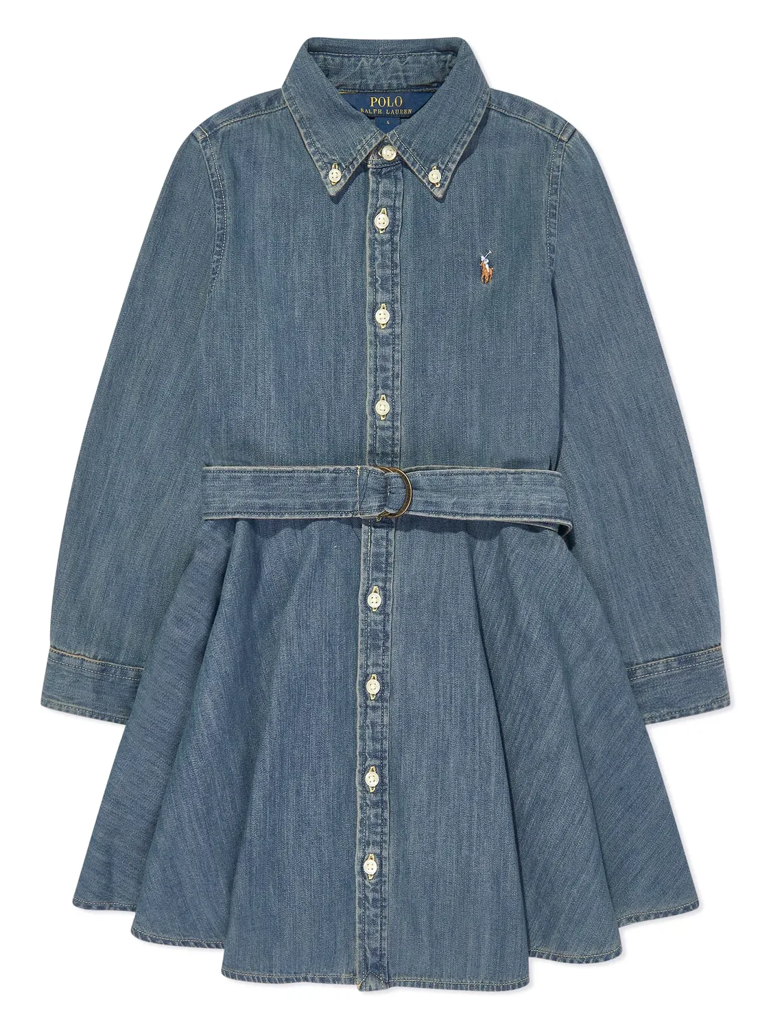 Платье из денима Polo Pony Polo Ralph Lauren, синий