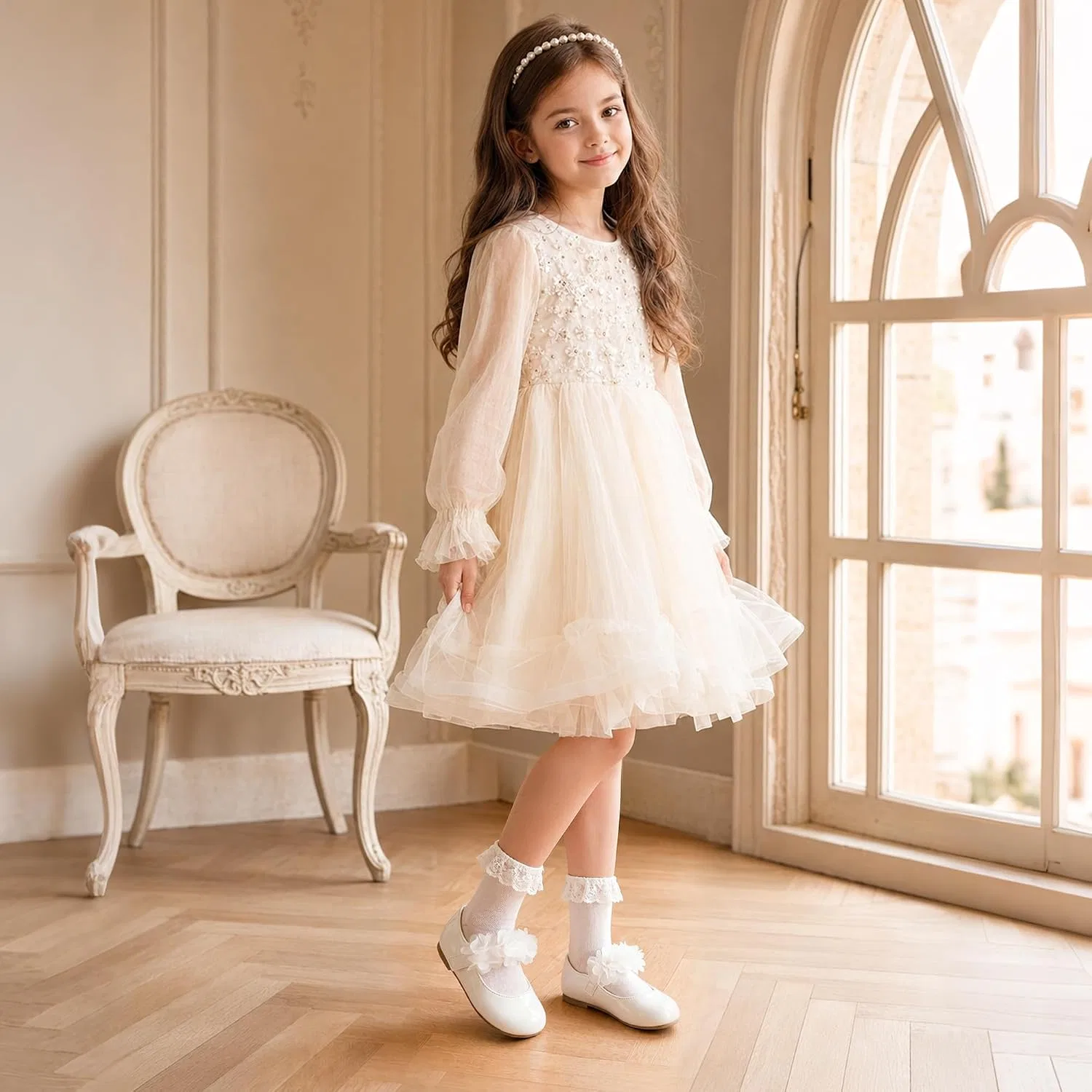 Детские туфли Мэри Джейн для девочек shoeslocker, White — фото 2