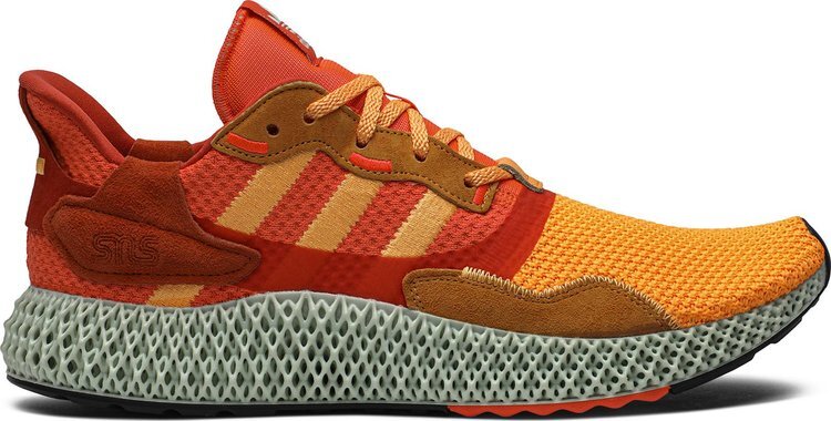 Кроссовки Adidas Sneakersnstuff x ZX 4000 4D 'Sunrise', оранжевый — фото 2