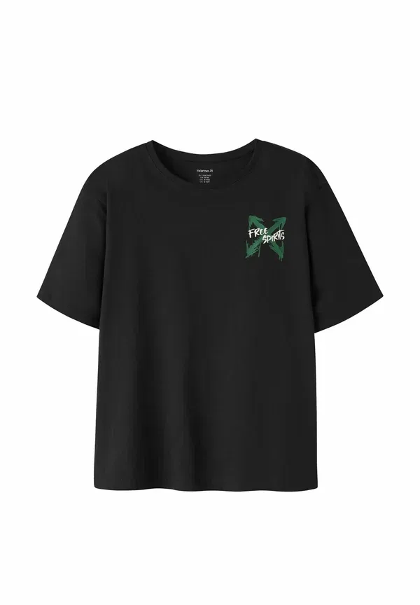 Футболка с принтом Print t-shirt Name It, черный